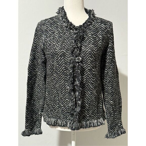 Chico’s Herringbone jacket sweater soft (0) - Picture 1 of 6